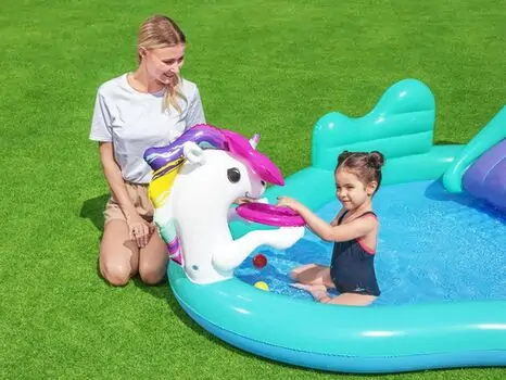 Bestway 53097-Magical Unicorn Carriage Play Center გასართობი ცენტრი, 4 image