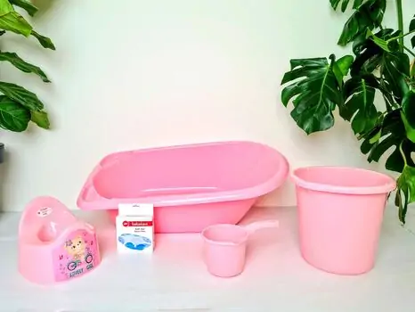 Bebekevi Bathtub set Pink სააბაზანოს კომპლექტი, 3 image