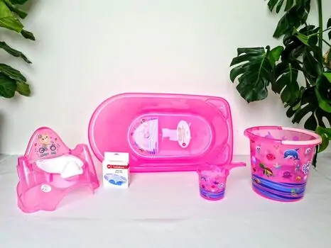 Bebekevi Bathtub set Pink სააბაზანოს კომპლექტი