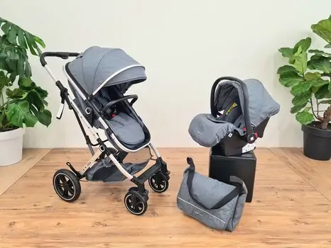 KikkaBoo Alba Grey 3in1 საბავშვო ეტლის კომპლექტი, 2 image