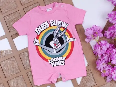Bobix Romper Bugs Bunny Light Pink ჩვილის რომპერი, 2 image