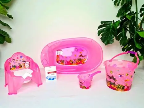 Bebekevi Bathtub set Pink სააბაზანოს კომპლექტი