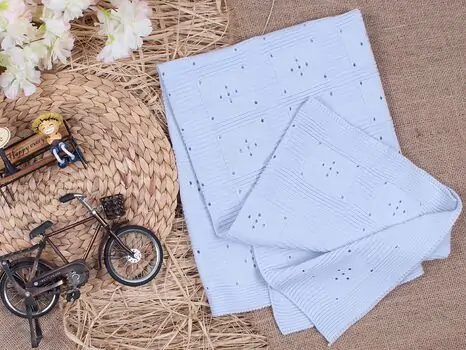 Bobix Knitted Baby Blanket Blue Tafyy 12033 ჩვილის პლედი, 2 image