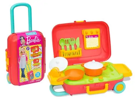 Dede 03478 BARBIE KITCHEN SET LUGGAGE სათამაშო სამზარეულოს აქსესუარები, 2 image