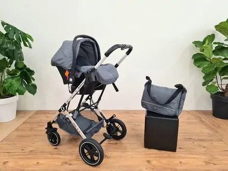 KikkaBoo Alba Grey 3in1 საბავშვო ეტლის კომპლექტი, 3 image