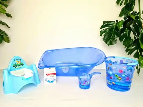 Bebekevi Bathtub set Blue სააბაზანოს კომპლექტი, 2 image