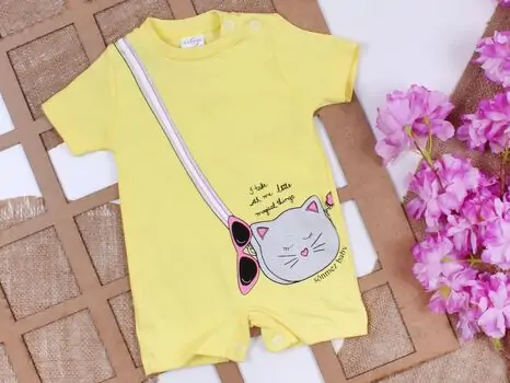 Bobix Romper Little Kitten Yellow ჩვილის რომპერი, 3 image