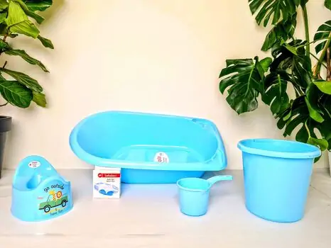 Bebekevi Bathtub set Blue სააბაზანოს კომპლექტი, 2 image