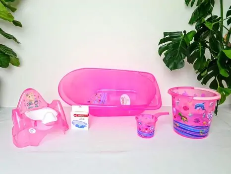 Bebekevi Bathtub set Pink სააბაზანოს კომპლექტი, 2 image