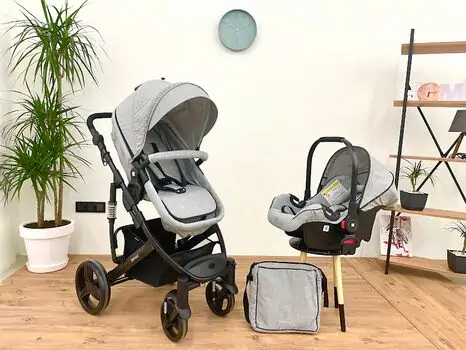 KikkaBoo Beloved Light Grey 3in1 ახალშობილის ეტლი, 2 image