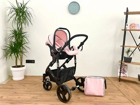 KikkaBoo Beloved Pink 3in1 ახალშობილის ეტლი, 3 image