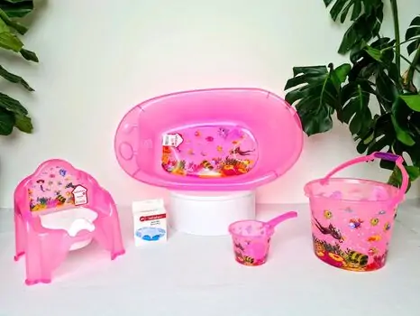 Bebekevi Bathtub set Pink სააბაზანოს კომპლექტი, 4 image