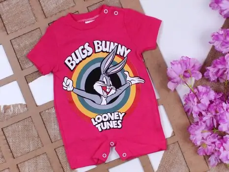 Bobix Romper Bugs Bunny Pink ჩვილის რომპერი, 2 image