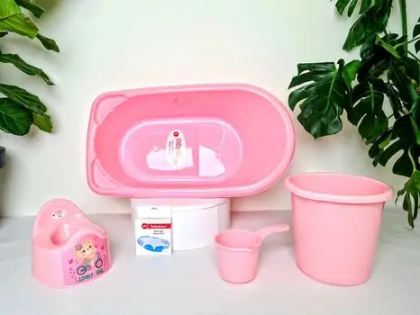 Bebekevi Bathtub set Pink სააბაზანოს კომპლექტი