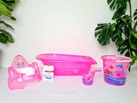 Bebekevi Bathtub set Pink სააბაზანოს კომპლექტი, 3 image