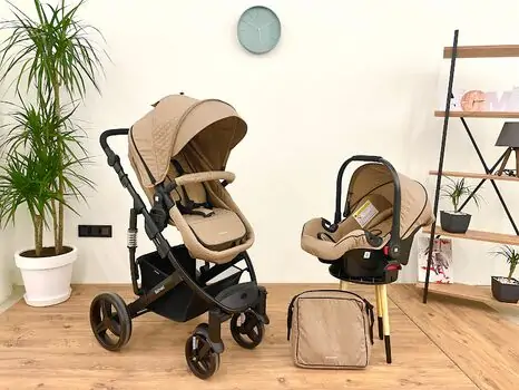 KikkaBoo Beloved Beige 3in1 ახალშობილის ეტლი, 2 image