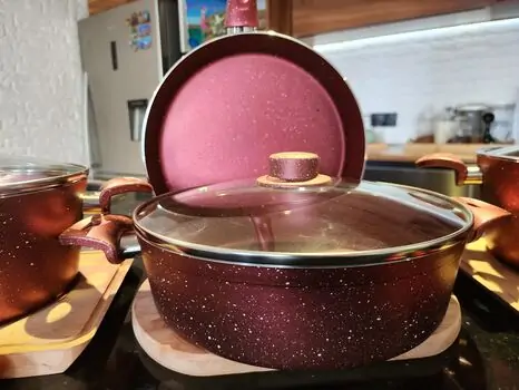 Granite Cooking Set Red  გრანიტის ქვაბების კომპლექტი, 3 image