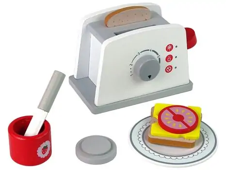 Wooden Toy Toaster - სათამაშო ხის ტოსტერი აქსესუარებით, 3 image