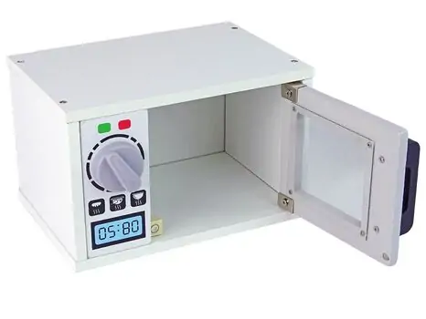 Wooden Toy Microwave Oven  - სათამაშო ხის მიკროტალღური ღუმელი აქსესუარებით, 6 image