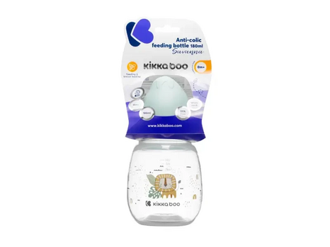 Kikkaboo Feeding Bottle 180ml Savanna Mint - ახალშობილის ბოთლი, 2 image