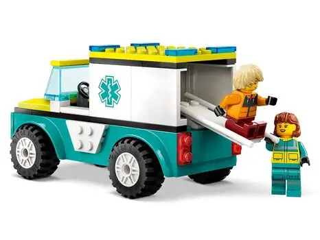 Lego City 60403 Emergency Ambulance and Snowboarder, 3 image