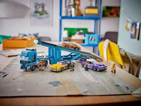 Lego City 60408 Car Transporter Truck with Sports Cars, 10 image