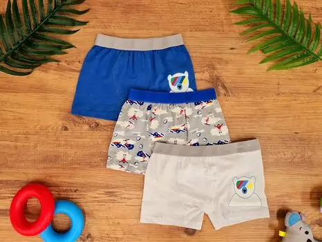 Cotton Skiing Bear Panties საბავშვო საცვლების კომპლექტი