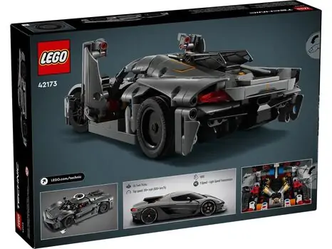 Lego Technic 42173 Koenigsegg Jesko Absolut Grey Hypercar, 7 image