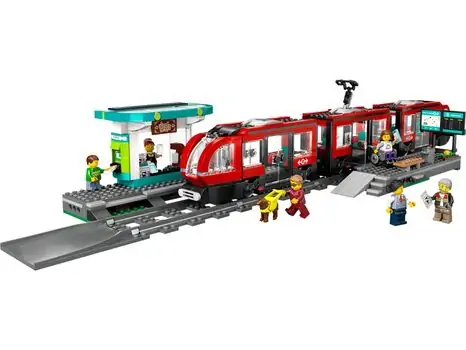 Lego City 60423 Downtown Streetcar and Station, 2 image