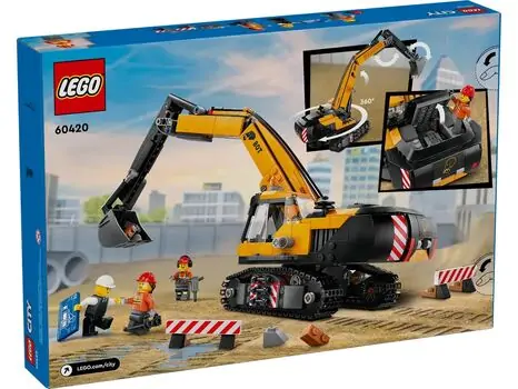 Lego City 60420 Yellow Construction Excavator, 7 image