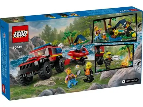 Lego City 60412 4x4 Fire Truck with Rescue Boat, 6 image