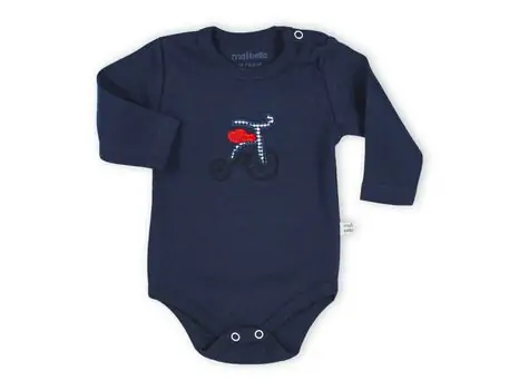 3 Wheel Bike Bodysuit Dark Blue -  ჩვილის ბოდე