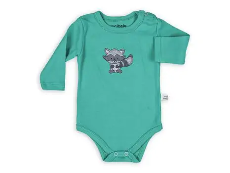Raccoon Bodysuit Green -  ჩვილის ბოდე