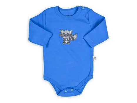 Raccoon Bodysuit Blue -  ჩვილის ბოდე