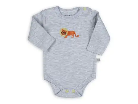 Lion Bodysuit Grey  -  ჩვილის ბოდე, 2 image