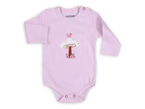 Mushroom Bodysuit Pink -  ჩვილის ბოდე
