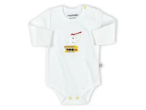 Elephant Bodysuit White -  ჩვილის ბოდე, 2 image
