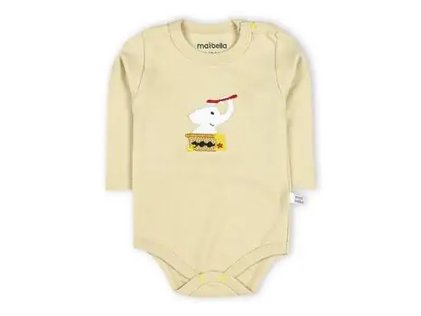 Elephant Bodysuit Beige -  ჩვილის ბოდე, 2 image