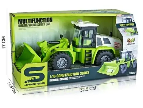 Construction Series Tractor With Light And Sound Green  - სათამაშო ტრაქტორი, 4 image