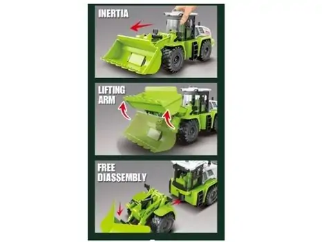 Construction Series Tractor With Light And Sound Green  - სათამაშო ტრაქტორი, 5 image