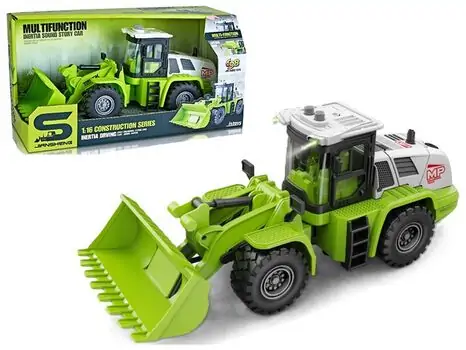 Construction Series Tractor With Light And Sound Green  - სათამაშო ტრაქტორი, 2 image