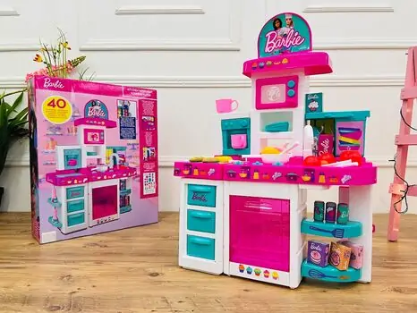 Barbie Large Kitchen with Light and Sound - ბარბის ფუნქციური სათამაშო სამზარეულო, 5 image