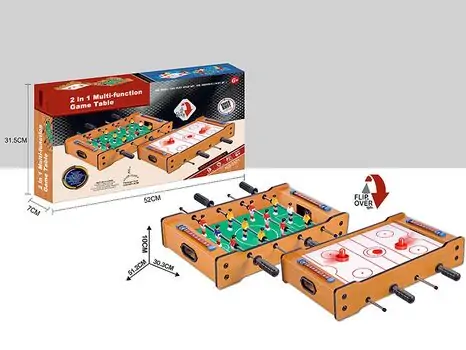 Wooden Tabletop 2 In 1 Football/Ice Hockey  - სამაგიდო ფეხბურთი/ყინულის ჰოკეი, 4 image