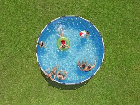 Bestway  Round Pool Set with Filter Pump and ladder - კარკასული აუზი კარტრიჯული ფილტრით, კიბით და ტენტით, 17 image