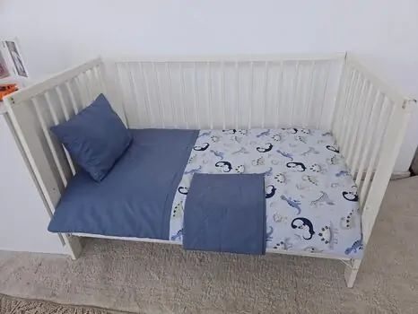 Yuar Baby 4-piece Bedding Set blue ახალშობილის საწოლის თეთრეული, 2 image