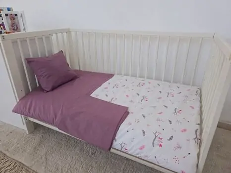 Yuar Baby 4-piece Bedding Set pink ახალშობილის საწოლის თეთრეული, 2 image
