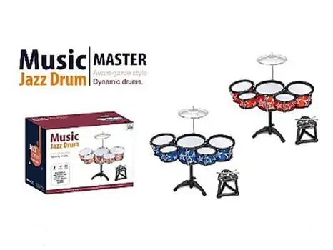 Jazz Drum Musical Dram Set -  სათამაშო მუსიკალური ინსტრუმენტების ნაკრები
