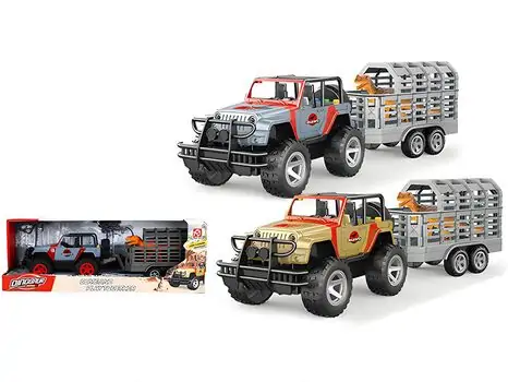 Jurrasic Park Jeep With Sound And Light - სათამაშო მანქანა განათებით და ხმოვანი ფუნქციით