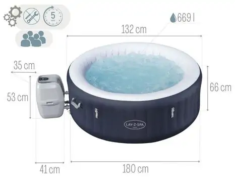 Bestway 6001C Lay-Z-Spa Miami AirJet Energy-Saving Hot Tub - გასაბერი ჯაკუზი, 3 image