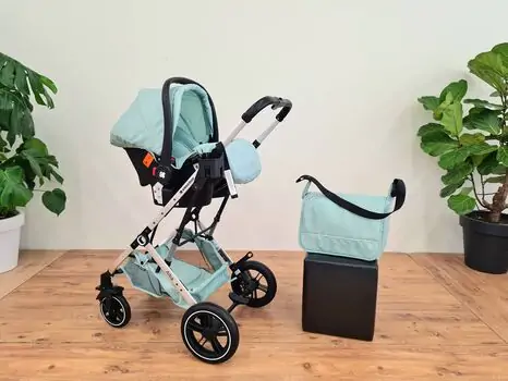 KikkaBoo Alba Mint 3in1 საბავშვო ეტლის კომპლექტი, 3 image